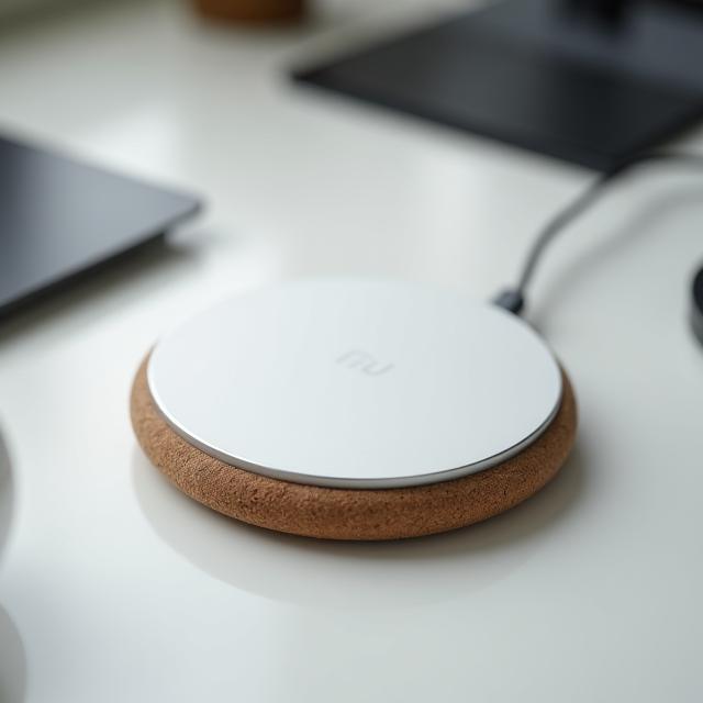 WaveCharge 15 W wireless charging pad on a desk